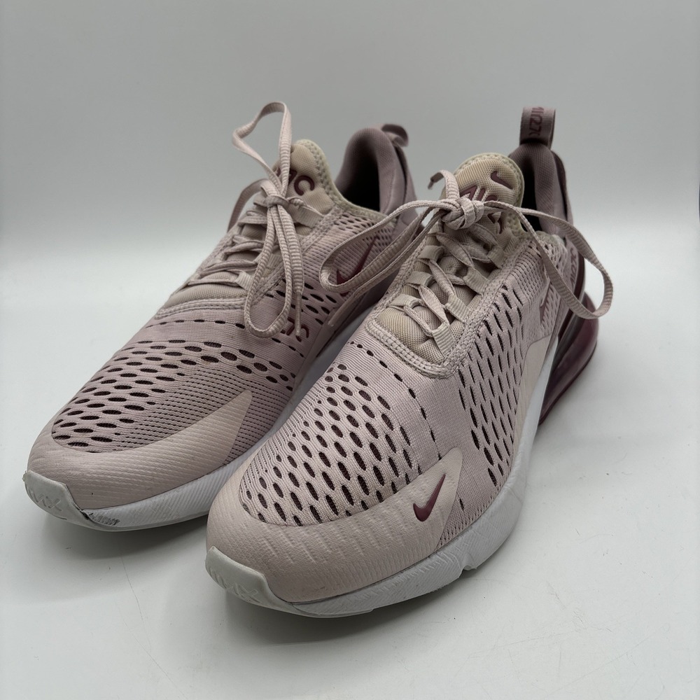 Nike Air Max 270 Sneakers Women's 10.5 Barely Rose Round Toe Lace Up AH6789-601